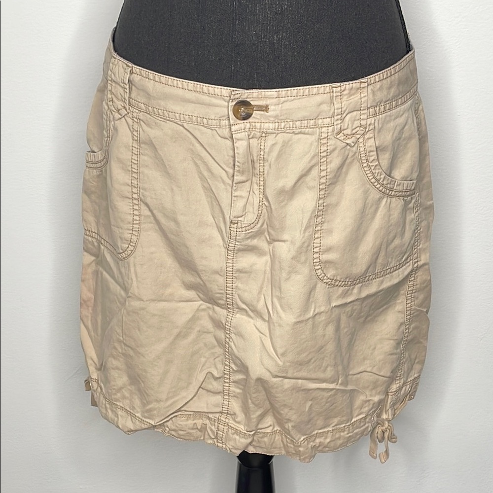 OLD NAVY Beige Casual Skirt with Drawstring Hem